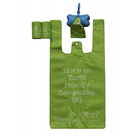 Pet Life WB1GN 100 Percent Compostable- Recyclable And Ecological Pet Waste Bags- Green